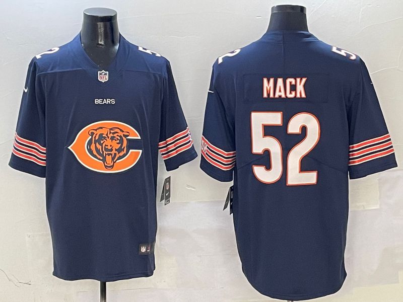 Men Chicago Bears #52 Mack Blue 2025 Nike Limited NFL Jersey style 1